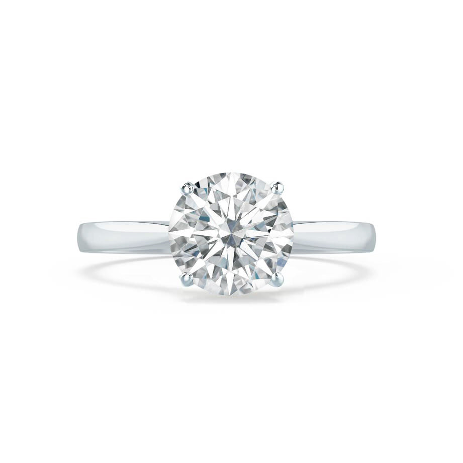 1.2 CT Round Pave Lab Grown Diamond Engagement Ring