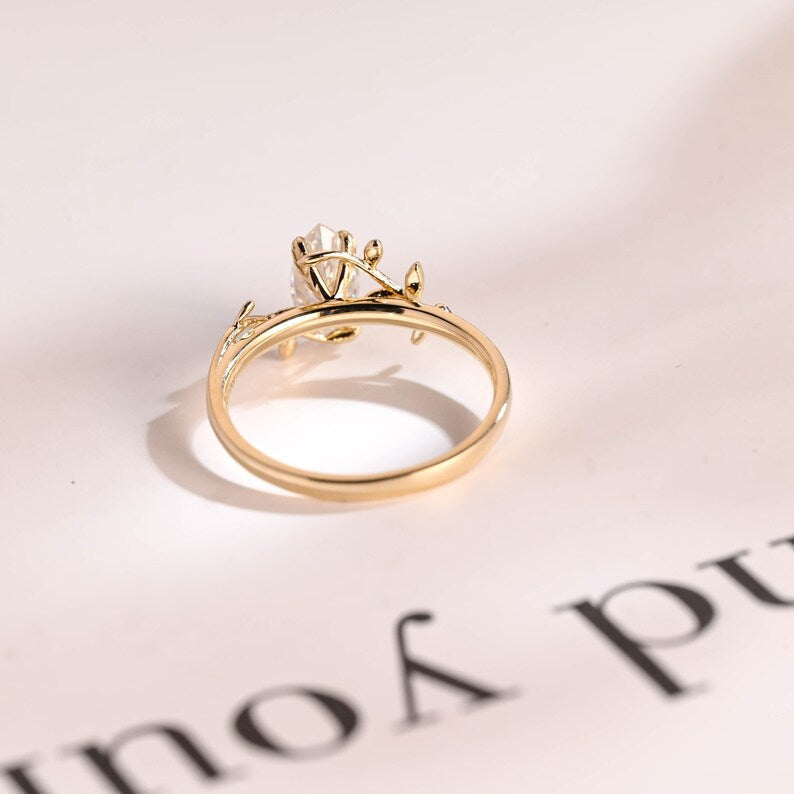 Stunning 1.0 - 2.0 CT Marquise Moissanite Engagement Ring with Solitaire Design 3