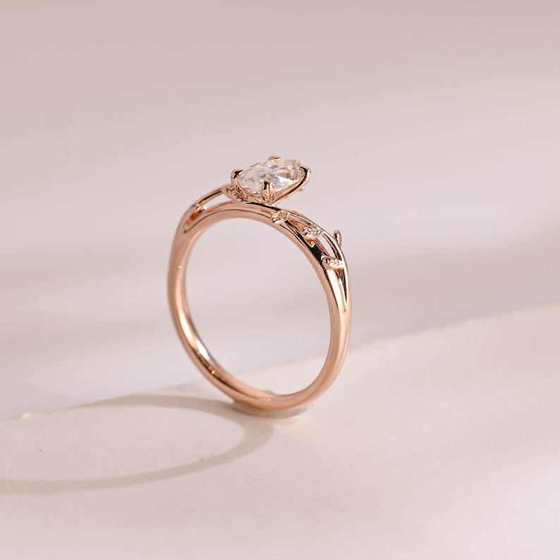 Stunning 1.0 - 2.0 CT Marquise Moissanite Engagement Ring with Solitaire Design 8