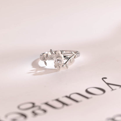 Stunning 1.0 - 2.0 CT Marquise Moissanite Engagement Ring with Solitaire Design 5