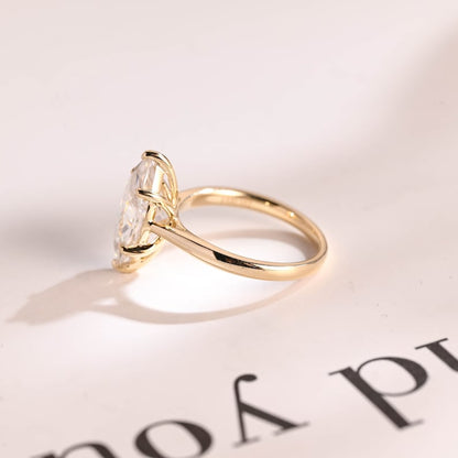 Stunning 1.0 - 2.0 CT Marquise Moissanite Engagement Ring with Solitaire Design 3