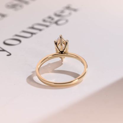 Stunning 1.0 - 2.0 CT Marquise Moissanite Engagement Ring with Solitaire Design 8