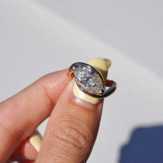 Stunning 3.02 CT Marquise Moissanite Engagement Ring with Solitaire Design 3