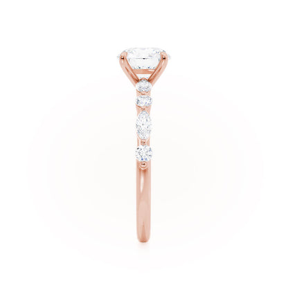 1 CT Round Dainty Pave Lab Grown Diamond Engagement Ring