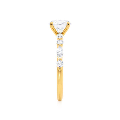 1 CT Round Dainty Pave Lab Grown Diamond Engagement Ring