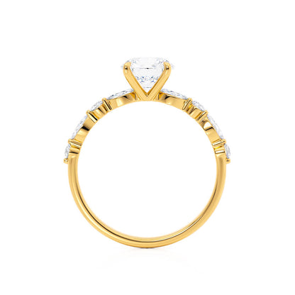 0.9 CT Oval Pave Lab Grown Diamond Engagement Ring