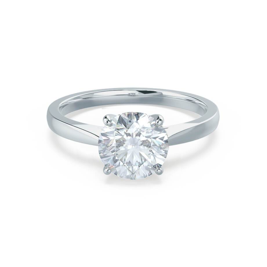 1.2 CT Round Pave Lab Grown Diamond Engagement Ring