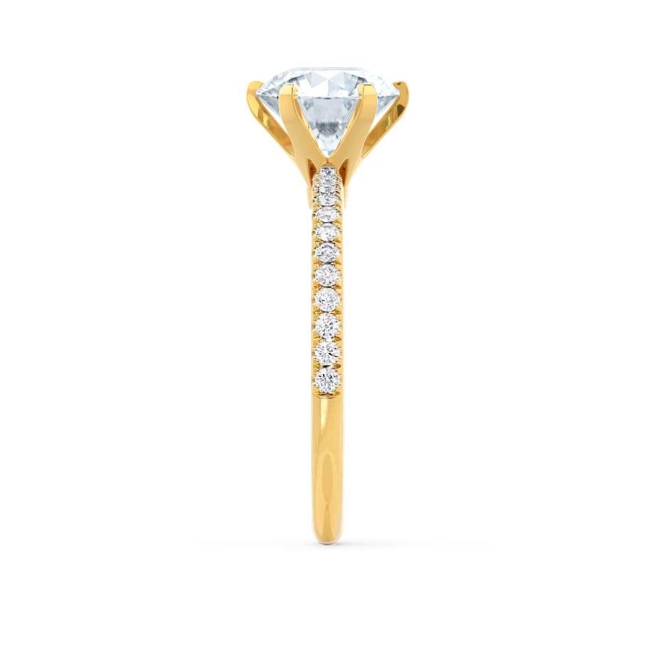 2.2 CT Round Pave Lab Grown Diamond Engagement Ring