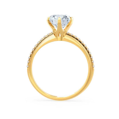 2.2 CT Round Pave Lab Grown Diamond Engagement Ring