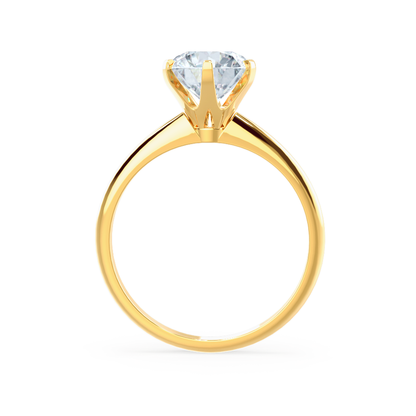 2.2 CT Round Solitaire Lab Grown Diamond Engagement Ring