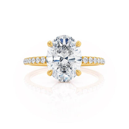 1.5 CT Oval Pave Lab Grown Diamond Engagement Ring