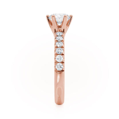 1.9 CT Round Pave Lab Grown Diamond Engagement Ring