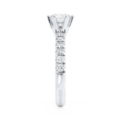1.9 CT Round Pave Lab Grown Diamond Engagement Ring