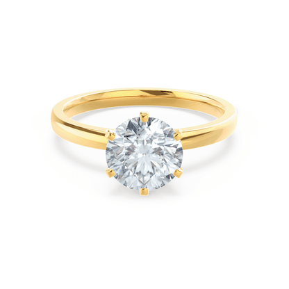 1.5 CT Round Solitaire Lab Grown Diamond Engagement Ring