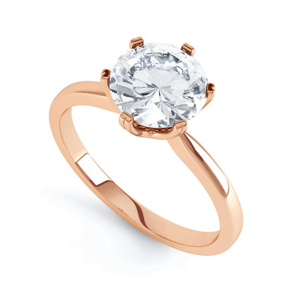 1.5 CT Round Pave Lab Grown Diamond Engagement Ring