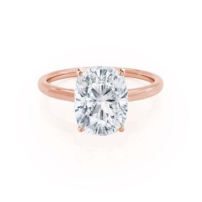 3 CT Elongated Cushion Solitaire Lab Grown Diamond Engagement Ring
