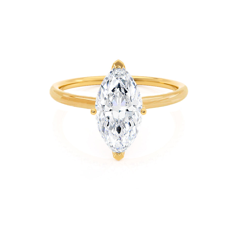 1 CT Marquise Solitaire Lab Grown Diamond Engagement Ring
