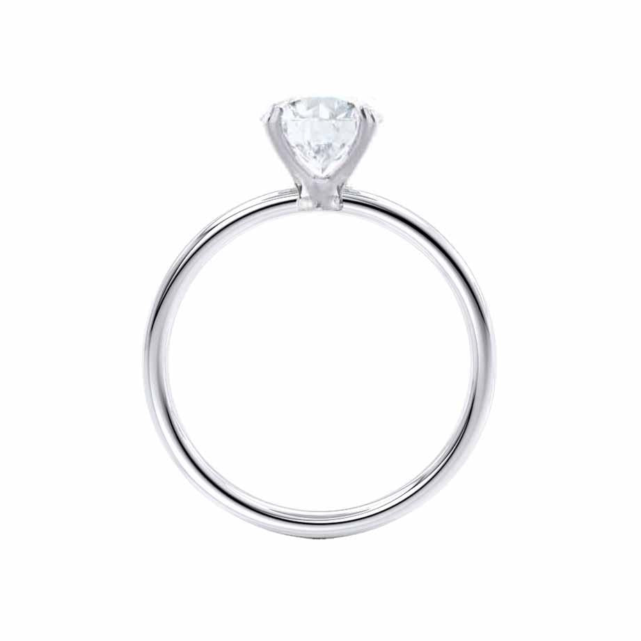 2.1 CT Oval Solitaire Lab Grown Diamond Engagement Ring