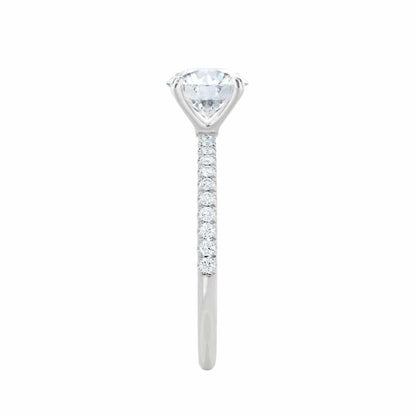 0.8 CT Cushion Pave Lab Grown Diamond Engagement Ring
