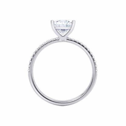 1.5 CT Princess Pave Lab Grown Diamond Engagement Ring