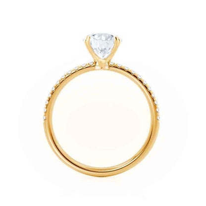 1.3 CT Cushion Pave Lab Grown Diamond Engagement Ring