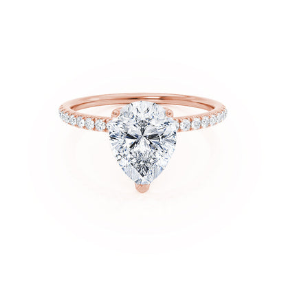 1.2 CT Pear Pave Lab Grown Diamond Engagement Ring
