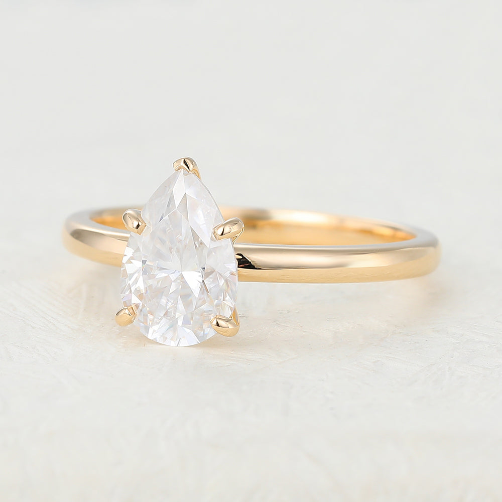 1.5 CT Pear Solitaire Lab-Grown Diamond Engagement Ring