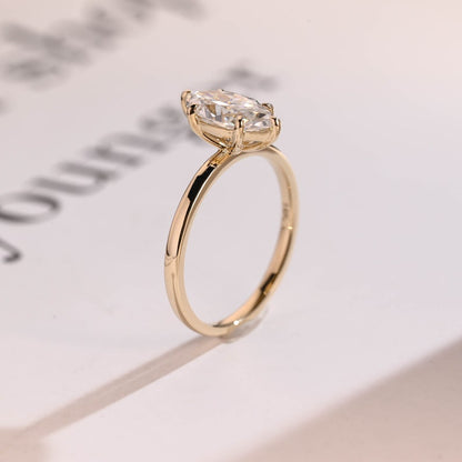 Stunning 1.0 - 2.0 CT Marquise Moissanite Engagement Ring with Solitaire Design 10