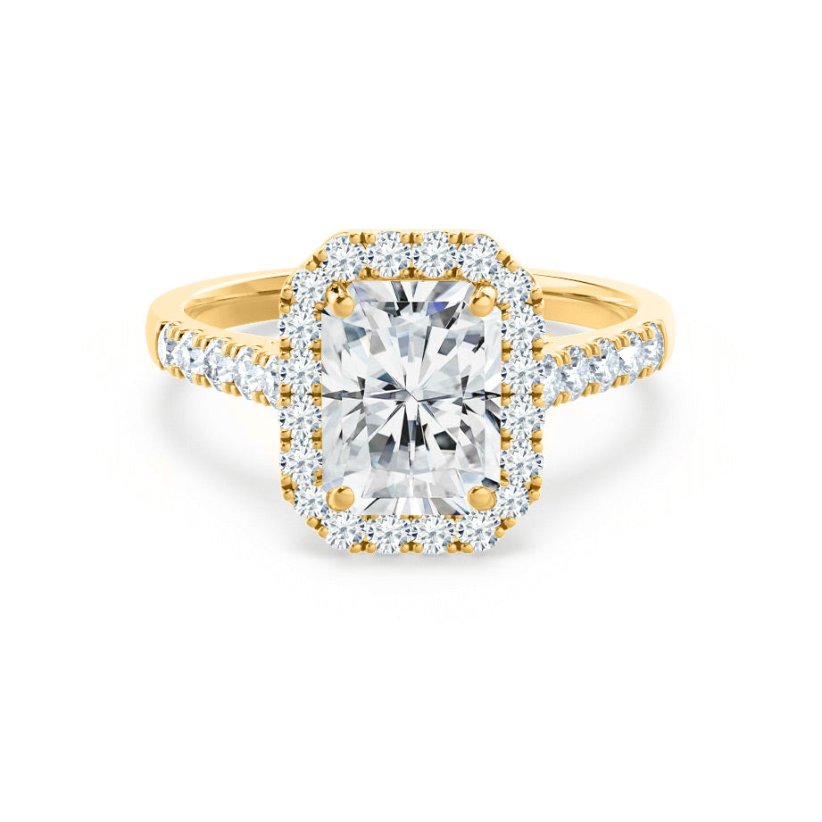 1.2 CT Radiant Halo & Pave Lab Grown Diamond Engagement Ring