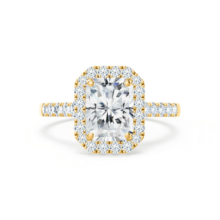 1.2 CT Radiant Halo & Pave Lab Grown Diamond Engagement Ring