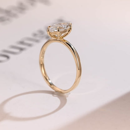 Stunning 1.0 - 2.0 CT Marquise Moissanite Engagement Ring with Solitaire Design 3